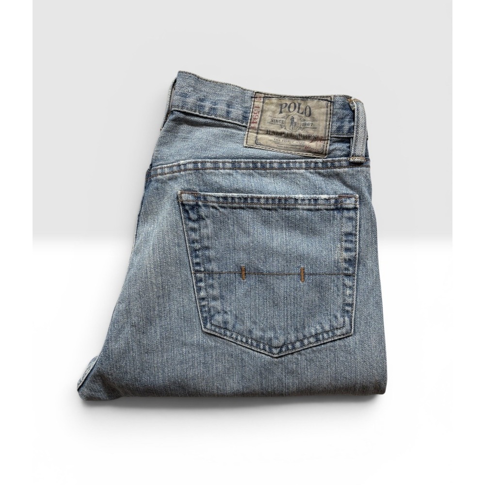 Polo Ralph Lauren Men's Jeans Classic Fit Denim 32x32 Light Wash Blue -1814